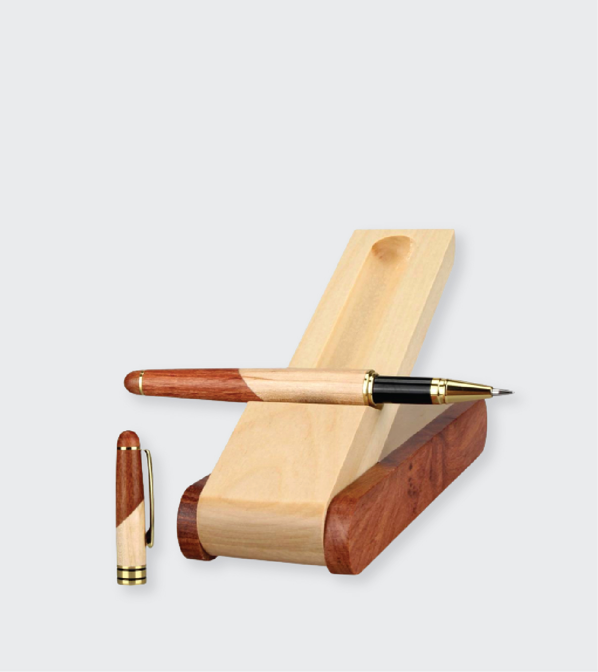 Pen with wooden holder