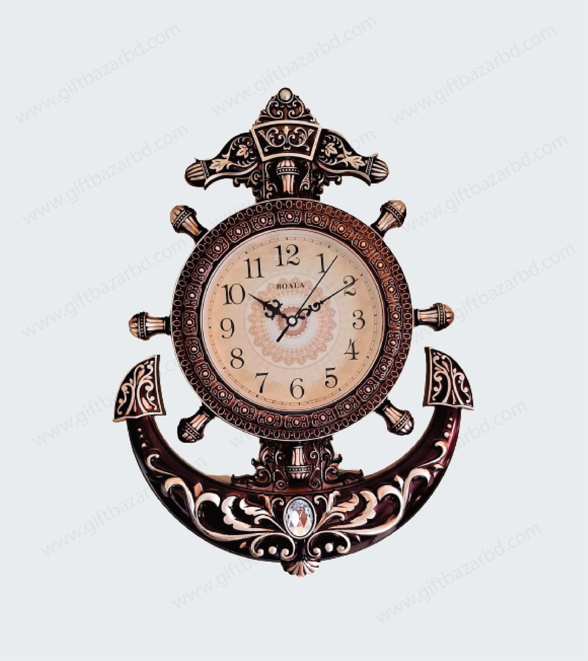Quartz Decorative Retro Anchor Wall Clock